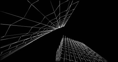 soyut mimari duvar kağıdı tasarımı, dijital konsept arkaplan