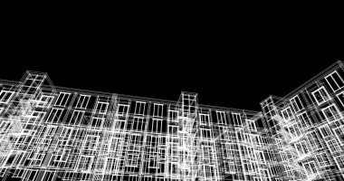 soyut mimari duvar kağıdı tasarımı, dijital konsept arkaplan