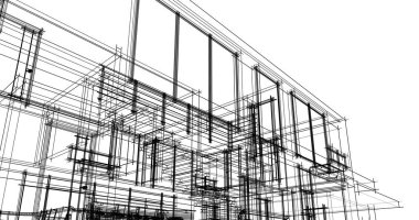 soyut mimari duvar kağıdı tasarımı, dijital konsept arkaplan
