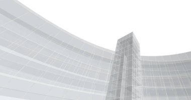 Mimari sanat konseptinde soyut çizgiler, minimum geometrik şekiller. 