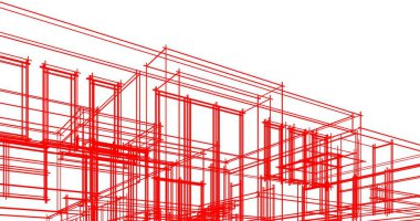 soyut mimari duvar kağıdı tasarımı, dijital konsept arkaplan