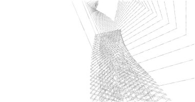 soyut mimari duvar kağıdı tasarımı, dijital konsept arkaplan