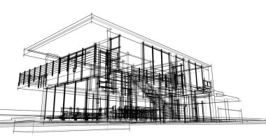 soyut mimari duvar kağıdı tasarımı, dijital konsept arkaplan