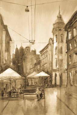 Mimari sanat konseptinde soyut çizgiler, minimum geometrik şekiller. 