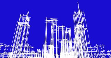 soyut mimari duvar kağıdı tasarımı, dijital konsept arkaplan