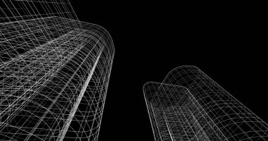 soyut mimari duvar kağıdı tasarımı, dijital konsept arkaplan