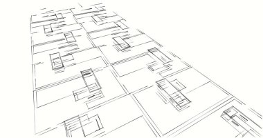 soyut mimari duvar kağıdı tasarımı, dijital konsept arkaplan