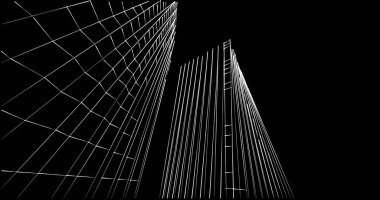 soyut mimari duvar kağıdı tasarımı, dijital konsept arkaplan