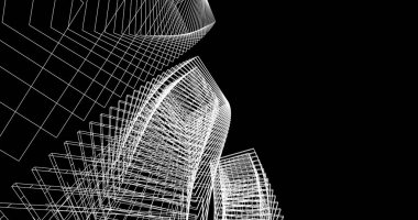 soyut mimari duvar kağıdı tasarımı, dijital konsept arkaplan