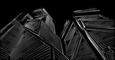 soyut mimari duvar kağıdı tasarımı, dijital konsept arkaplan