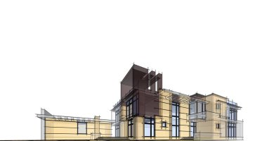 soyut mimari duvar kağıdı tasarımı, dijital konsept arkaplan