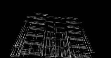 soyut mimari duvar kağıdı tasarımı, dijital konsept arkaplan