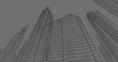 soyut mimari duvar kağıdı tasarımı, dijital konsept arkaplan