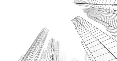 soyut mimari duvar kağıdı tasarımı, dijital konsept arkaplan