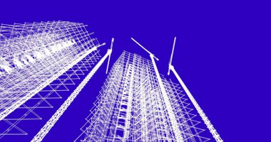 soyut mimari duvar kağıdı tasarımı, dijital konsept arkaplan