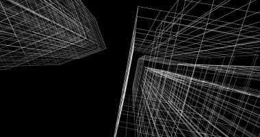 soyut mimari duvar kağıdı tasarımı, dijital konsept arkaplan