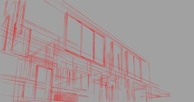 soyut mimari duvar kağıdı tasarımı, dijital konsept arkaplan