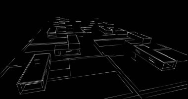 soyut mimari duvar kağıdı tasarımı, dijital konsept arkaplan