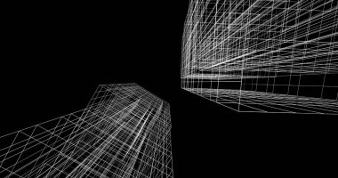 soyut mimari duvar kağıdı tasarımı, dijital konsept arkaplan