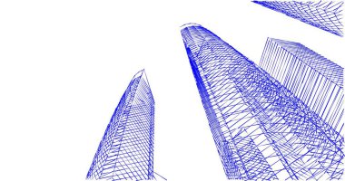 soyut mimari duvar kağıdı tasarımı, dijital konsept arkaplan