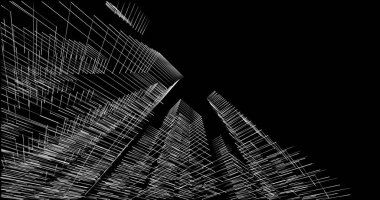 soyut mimari duvar kağıdı tasarımı, dijital konsept arkaplan