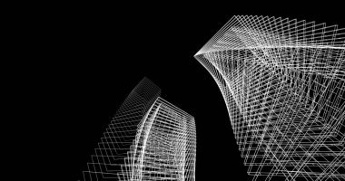 soyut mimari duvar kağıdı tasarımı, dijital konsept arkaplan