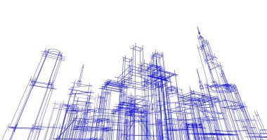 soyut mimari duvar kağıdı tasarımı, dijital konsept arkaplan