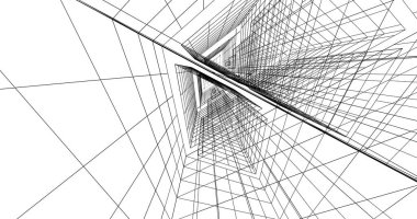 soyut mimari duvar kağıdı tasarımı, dijital konsept arkaplan