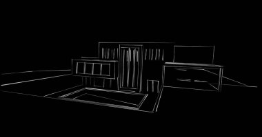 soyut mimari duvar kağıdı tasarımı, dijital konsept arkaplan