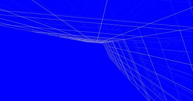 Mimari sanat konseptinde soyut çizgiler, minimum geometrik şekiller. 