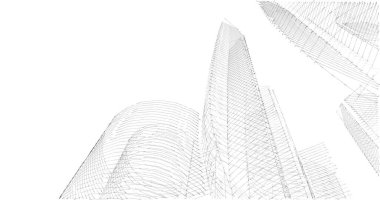 soyut mimari duvar kağıdı tasarımı, dijital konsept arkaplan