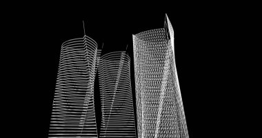 soyut mimari duvar kağıdı tasarımı, dijital konsept arkaplan