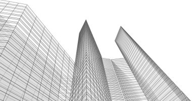 soyut mimari duvar kağıdı tasarımı, dijital konsept arkaplan