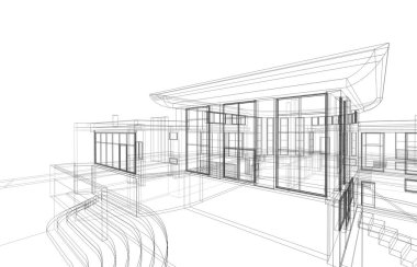 soyut mimari duvar kağıdı tasarımı, dijital konsept arkaplan