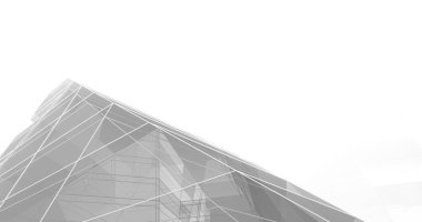 Mimari sanat konseptinde soyut çizgiler, minimum geometrik şekiller. 