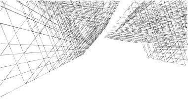 soyut mimari duvar kağıdı tasarımı, dijital konsept arkaplan