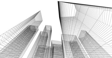 soyut mimari duvar kağıdı tasarımı, dijital konsept arkaplan