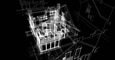 minimal geometrik şekiller, mimari çizgiler