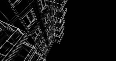 soyut mimari duvar kağıdı tasarımı, dijital konsept arkaplan