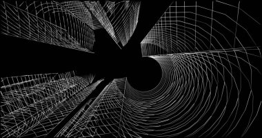 soyut mimari duvar kağıdı tasarımı, dijital konsept arkaplan
