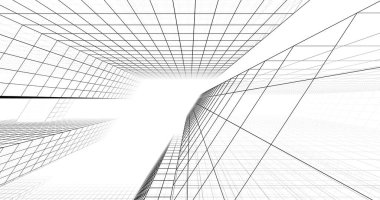 soyut mimari duvar kağıdı tasarımı, dijital konsept arkaplan