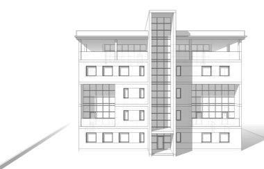 soyut mimari duvar kağıdı tasarımı, dijital konsept arkaplan