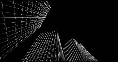 soyut mimari duvar kağıdı tasarımı, dijital konsept arkaplan