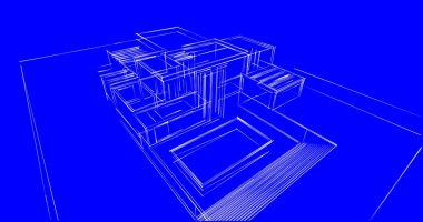 soyut mimari duvar kağıdı tasarımı, dijital konsept arkaplan