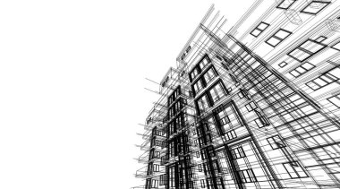 soyut mimari duvar kağıdı tasarımı, dijital konsept arkaplan