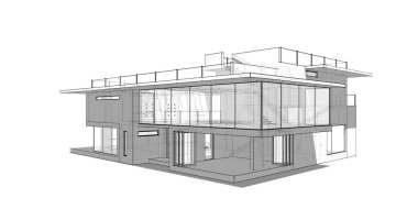 minimal geometrik mimari binalar tasarımı