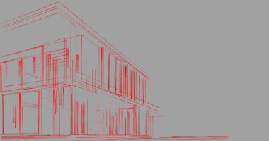 soyut mimari duvar kağıdı tasarımı, dijital konsept arkaplan