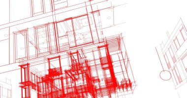 soyut mimari duvar kağıdı tasarımı, dijital konsept arkaplan