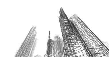 soyut mimari duvar kağıdı tasarımı, dijital konsept arkaplan