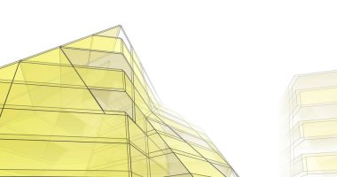 soyut mimari duvar kağıdı tasarımı, dijital konsept arkaplan